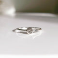 Sterling Silver Dainty Ocean Crescent Moon Ring - view 8