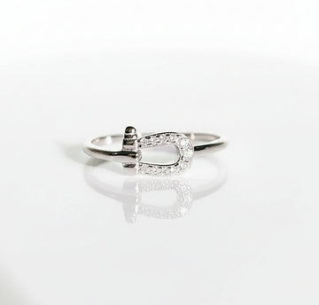 Sterling Silver Belt Buckle Ring