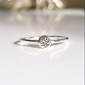Sterling Silver Dainty Ocean Crescent Moon Ring - view 6