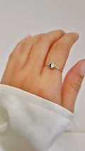 Sterling Silver Dainty Yin Yang Ring - view 5