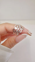Sterling Silver 925 Swirls Spiral Bold Ring - view 7