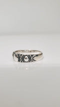 Sterling Silver Bali Oxidized Band Ring - view 9