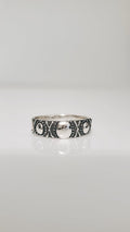Sterling Silver Bali Oxidized Band Ring - view 8