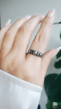 Sterling Silver Bali Oxidized Band Ring - view 10