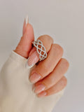 Sterling Silver Statement Wide Band Ring - view 5
