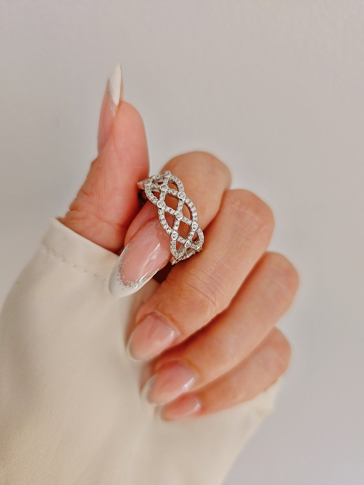 Sterling Silver Statement Wide Band Ring - view 5