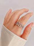 Sterling Silver Statement Wide Band Ring - view 6