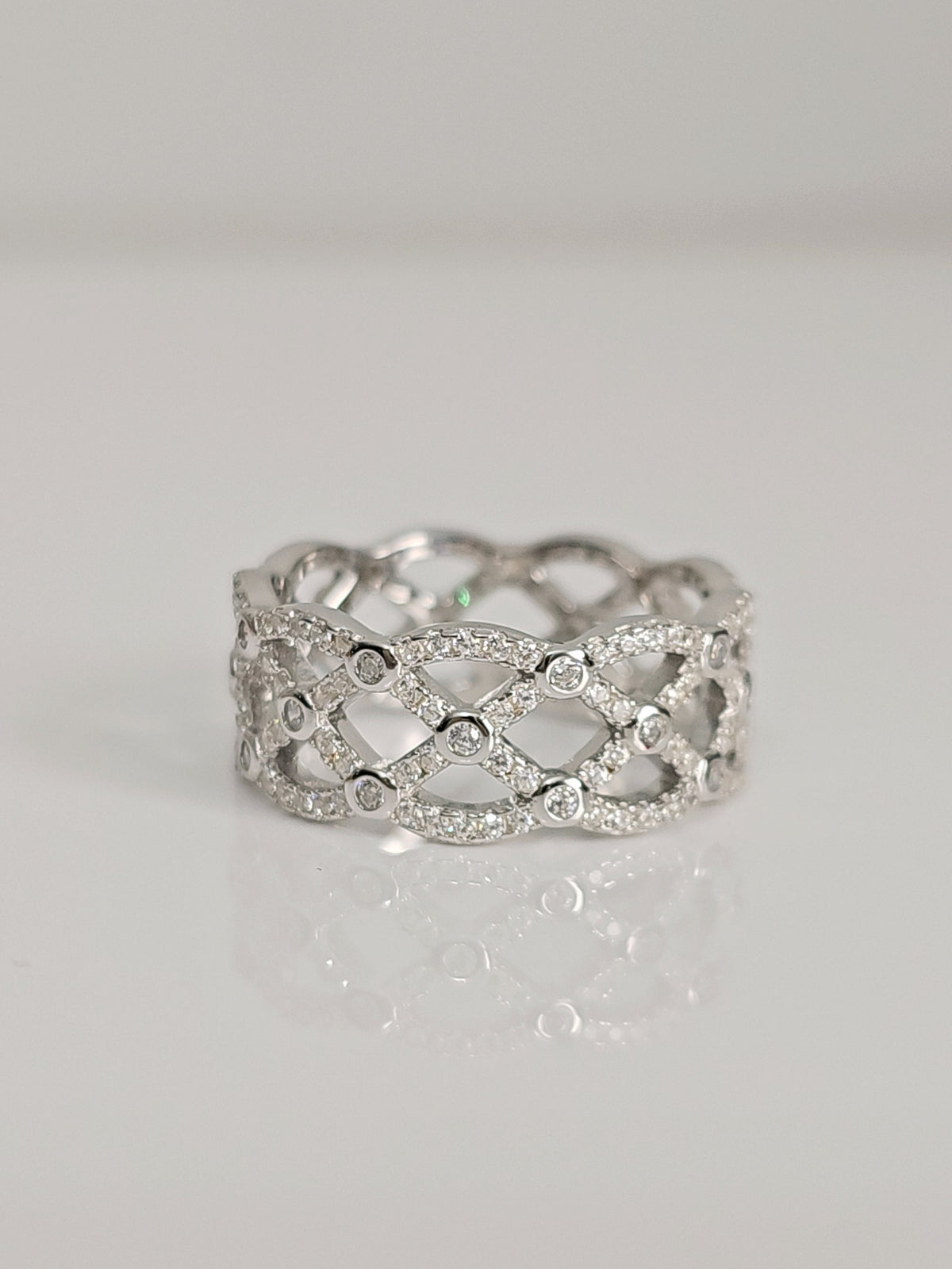 Sterling Silver Statement Wide Band Ring - view 7
