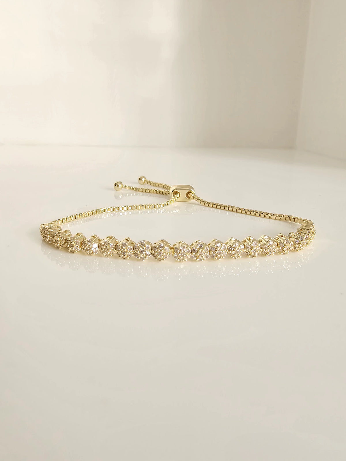Gold Slider Tennis Bracelet - view 6