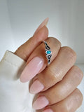 Sterling Silver Minimalist Tiny Turquoise Celtic Ring - view 5