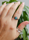 Sterling Silver Genuine Turquoise Vintage Ring - view 4