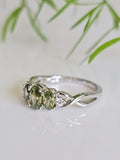 Sterling Silver Peridot Ring - view 9
