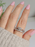 Heart Crown Sterling Silver Ring - view 2