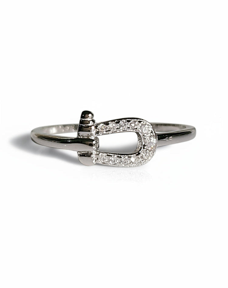 Sterling Silver Belt Buckle Ring - view 7