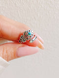 Sterling Silver Genuine Turquoise Paddle Ring - view 4
