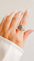 Sterling Silver Genuine Turquoise Paddle Ring - view 9