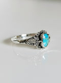 Sterling Silver Genuine Turquoise Vintage Ring - view 3