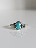 Sterling Silver Genuine Turquoise Vintage Ring - view 9