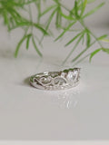 Heart Crown Sterling Silver Ring - view 6