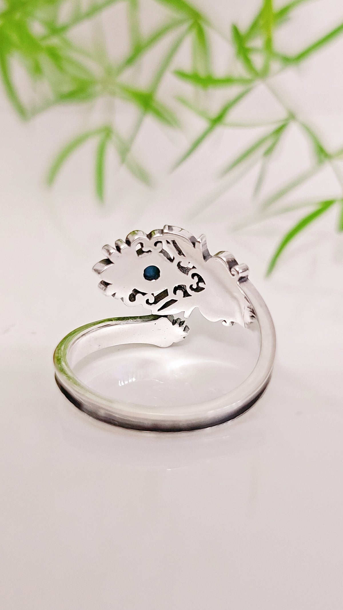 Sterling Silver Genuine Turquoise Paddle Ring - view 8