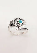 Sterling Silver Genuine Turquoise Paddle Ring - view 5