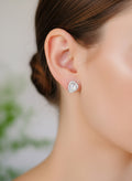 Sterling Silver 925 Mother of Pearl Stud Earrings