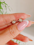 Sterling Silver 925 Natural Pearl Stud Earrings - view 5