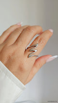 Sterling Silver Women Geometric Ring - view 9