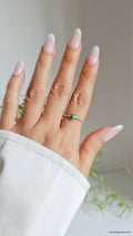 Sterling Silver Beaded Opal Ring Turquoise, Onyx, or Blue Opal - view 3