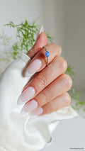 Sterling Silver Beaded Opal Ring Turquoise, Onyx, or Blue Opal - view 6