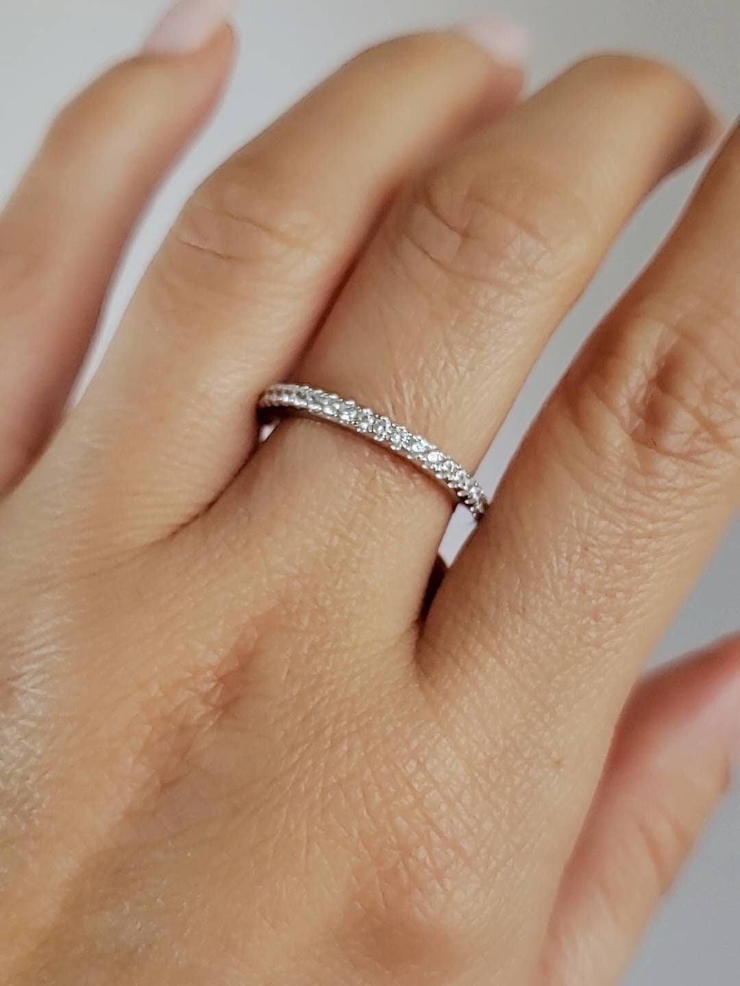 Eternity Sterling Silver Band Ring - view 2