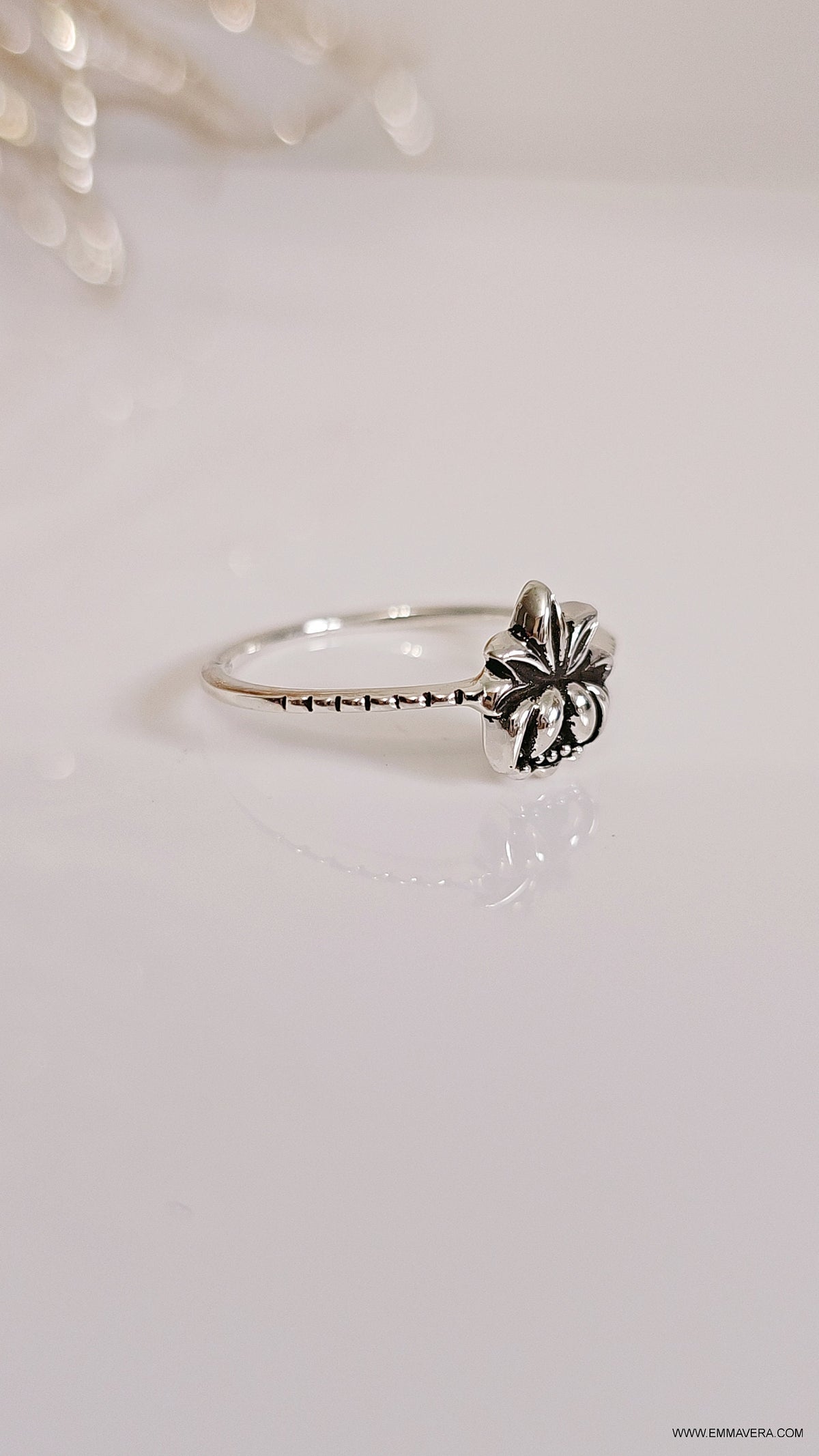 Sterling Silver 925 Lotus Flower Ring - view 6