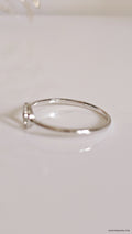 Sterling Silver Dainty Open Circle Ring - view 5