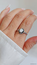 Sterling Silver Rainbow White Opal Ring - view 4