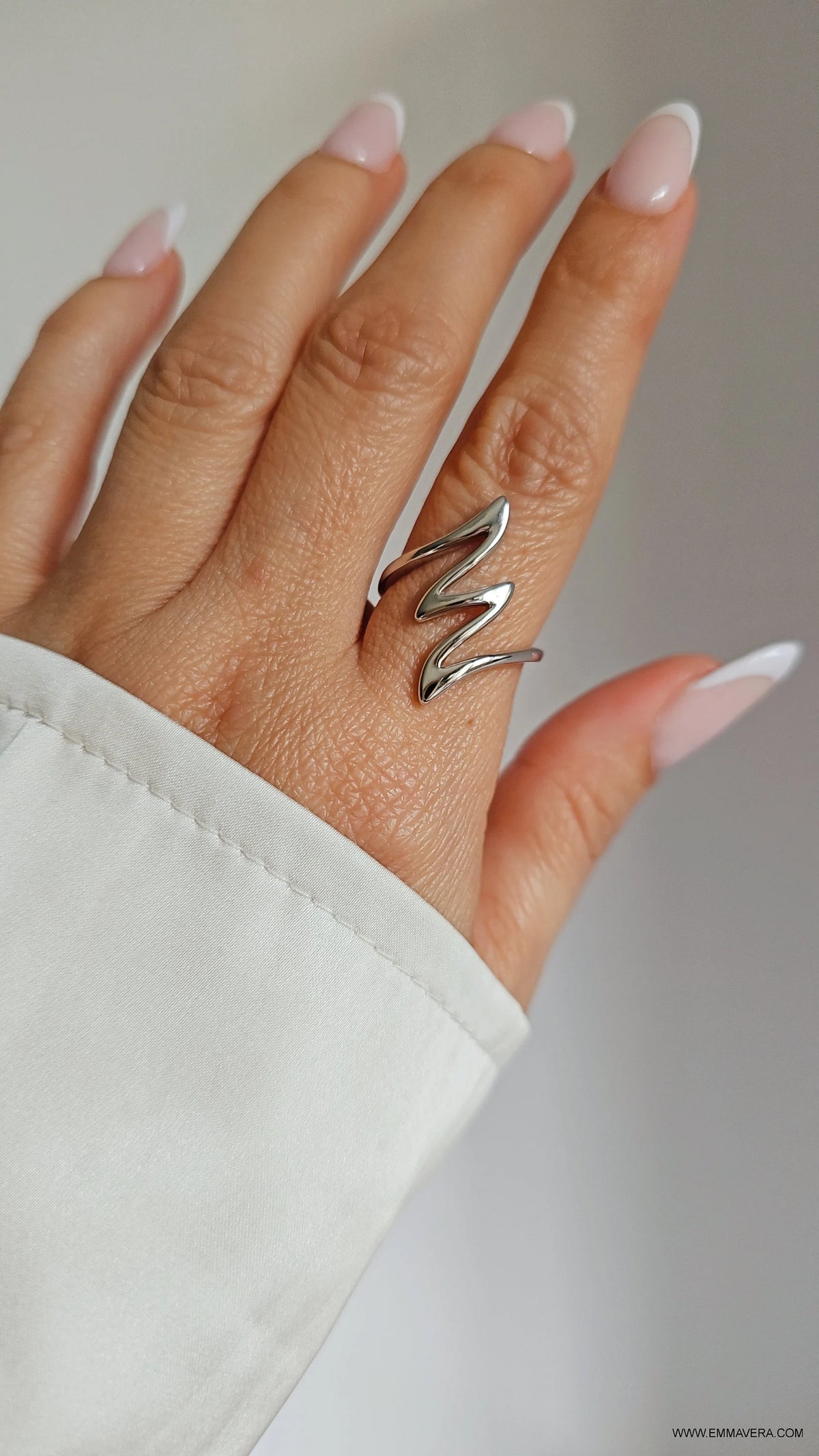 Sterling Silver Women Geometric Ring - view 7