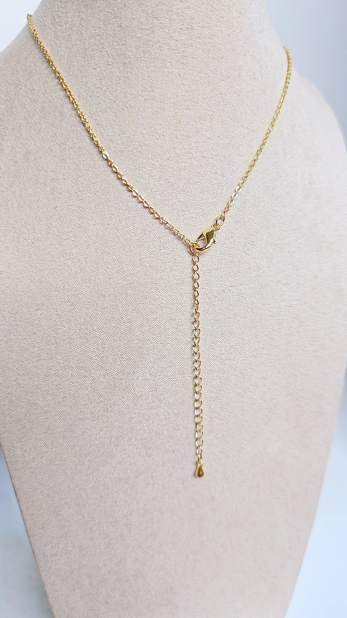 Gold Mother of Pearl, Black Clover Necklace - view 7