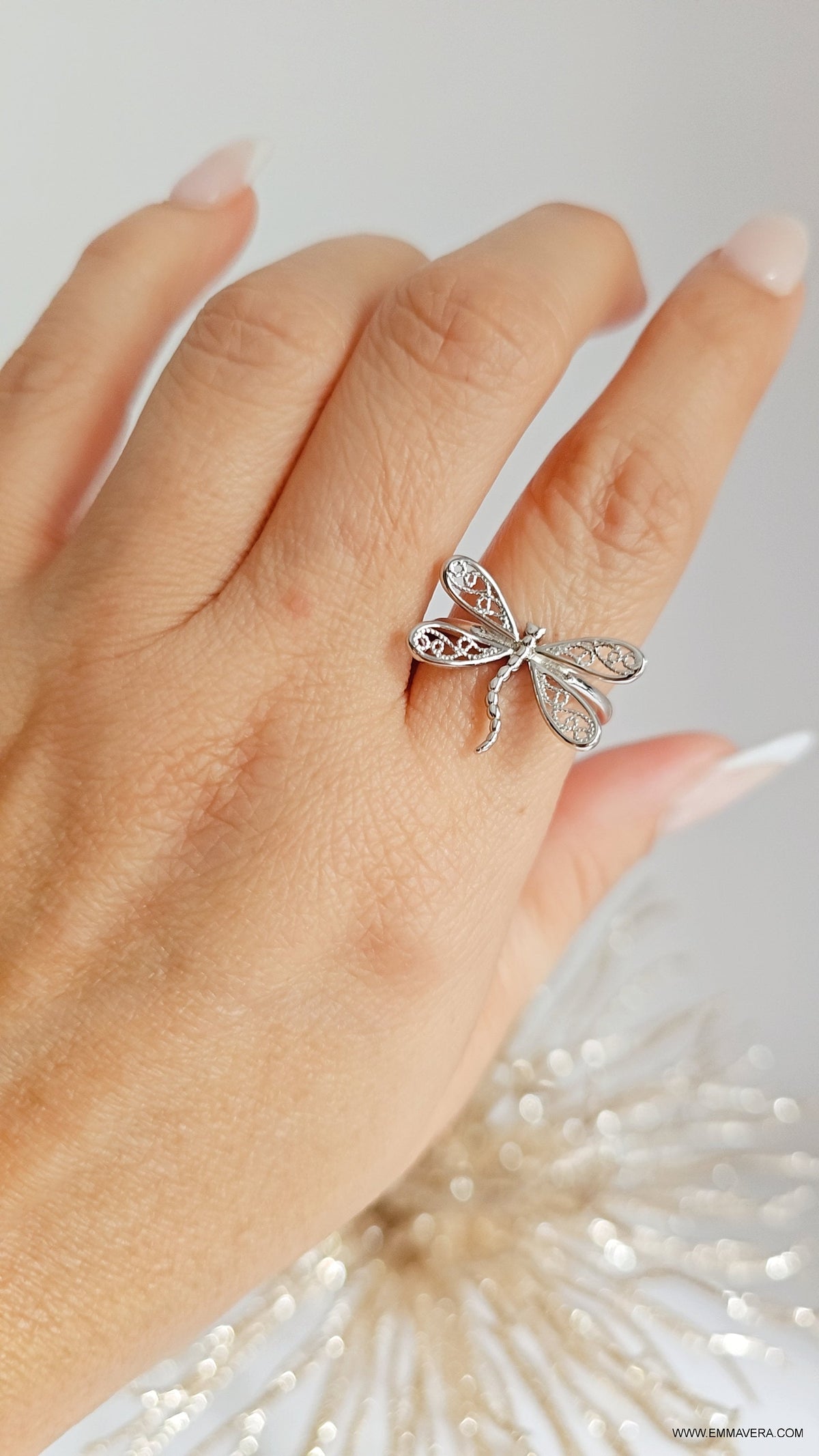 Sterling Silver 925 Dragonfly Ring - view 7
