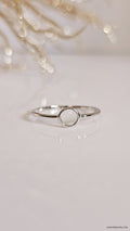 Sterling Silver Dainty Open Circle Ring - view 3