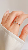 Sterling Silver Dainty Open Circle Ring - view 6