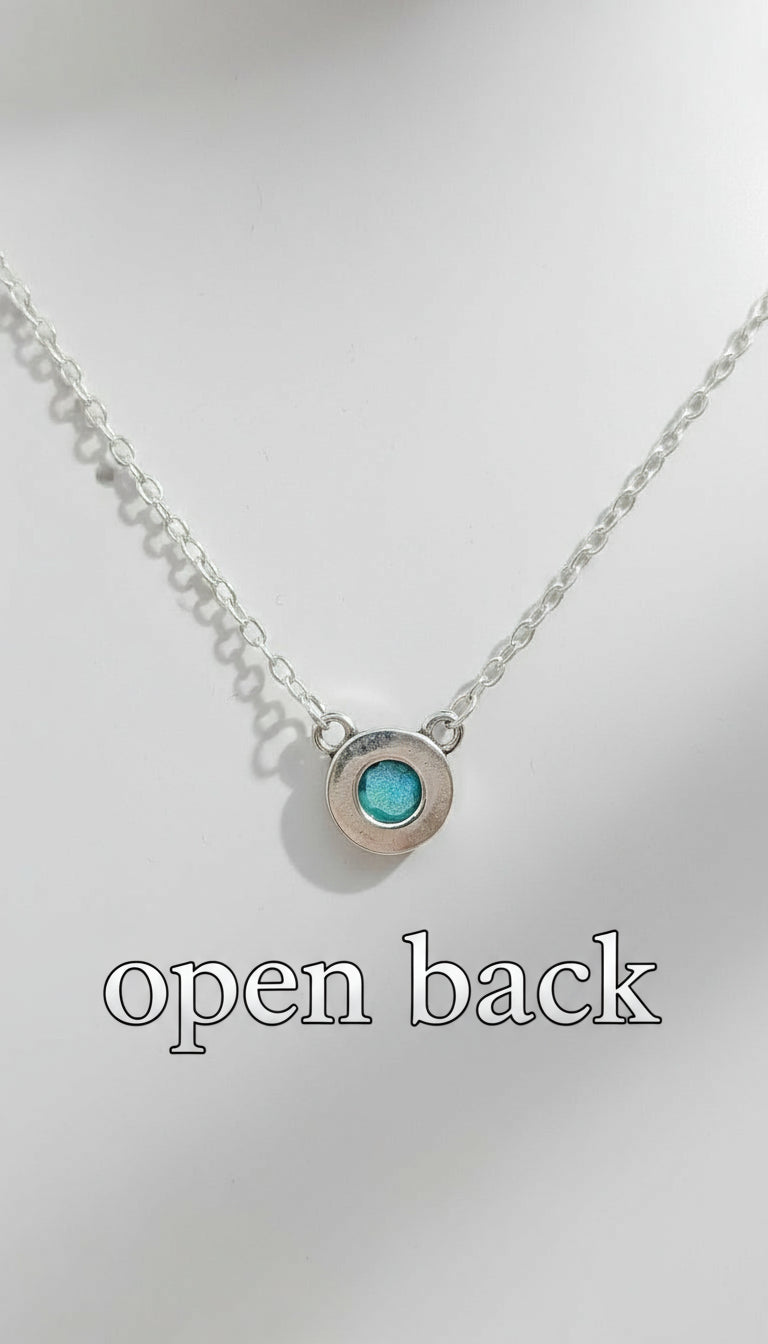 Sterling Silver 925 Delicate Turquoise Necklace - view 3
