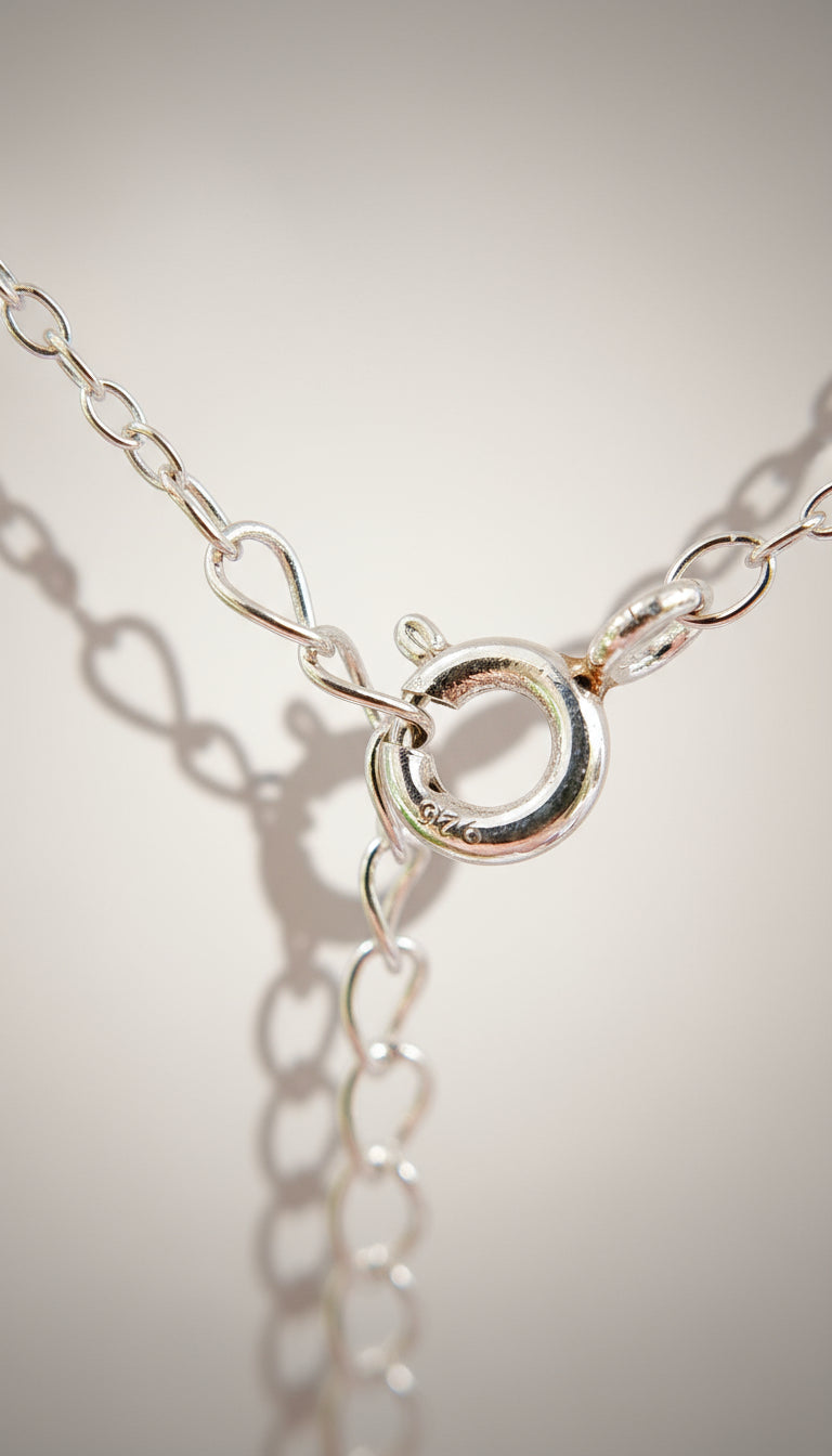 Sterling Silver 925 Delicate Turquoise Necklace - view 4
