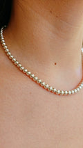 Sterling Silver Beaded Chain Necklace - view 2