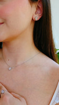 Sterling Silver Rose Quartz Pendant Necklace - view 3