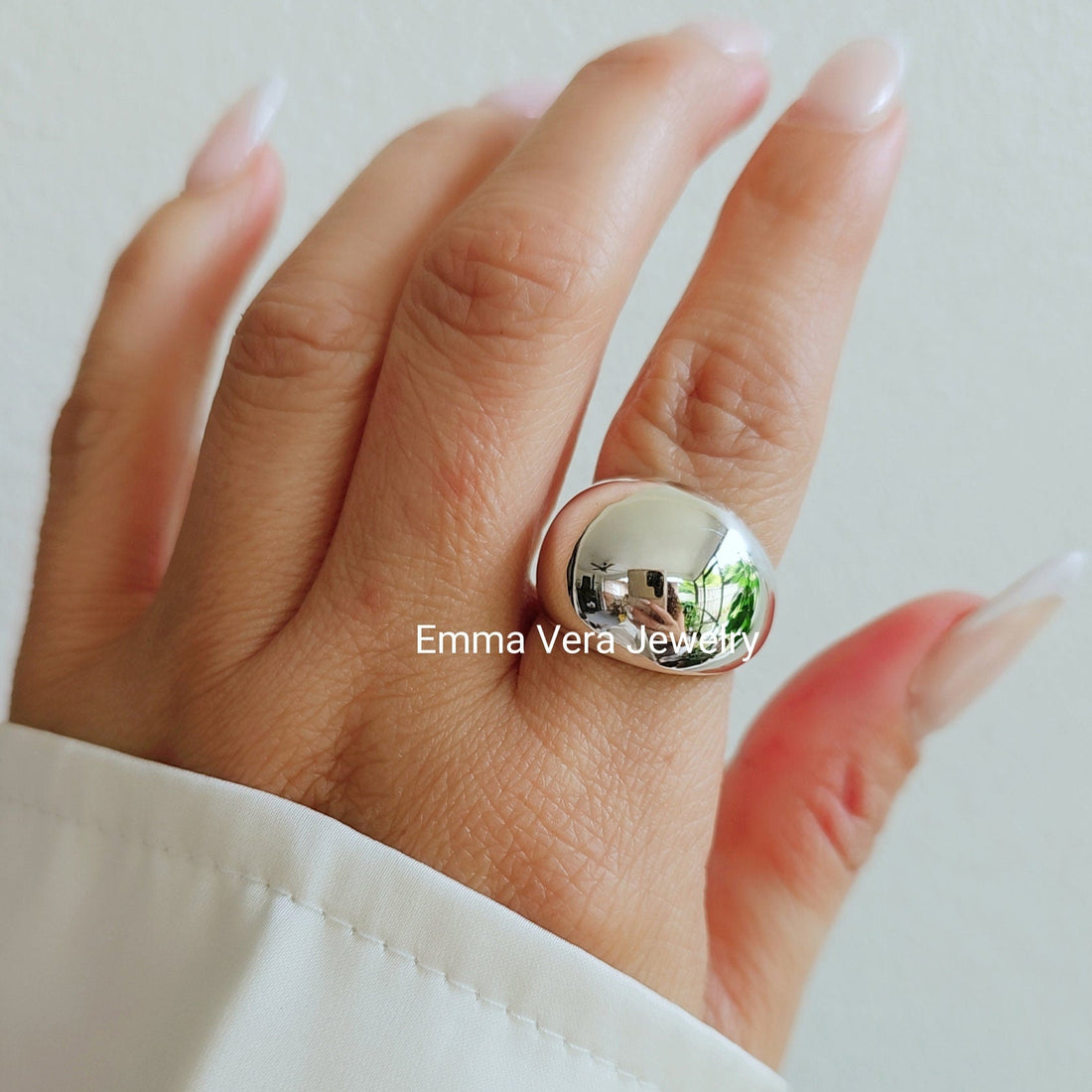 Sterling Silver High Polished Dome Ring