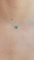 Sterling Silver 925 Delicate Turquoise Necklace - view 7