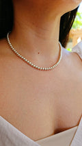 Sterling Silver Beaded Chain Necklace - view 5