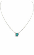 Sterling Silver 925 Delicate Turquoise Necklace