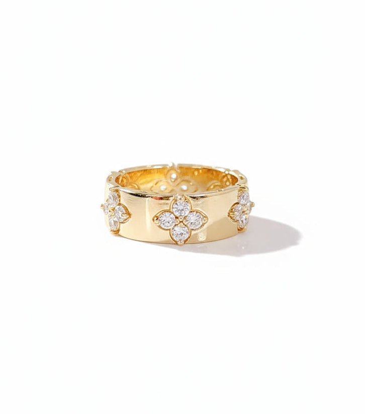 Gold Flower Statement Ring