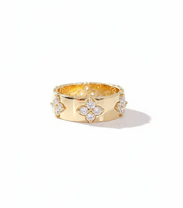 Gold Flower Statement Ring