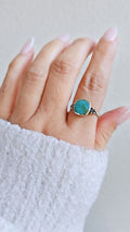 Sterling Silver Genuine Turquoise Bohemian Ring - view 4